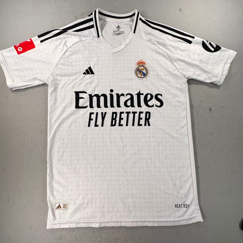 Adidas Real Madrid Home Jersey White Emirates Fly Better Mens Small LALIGA HP